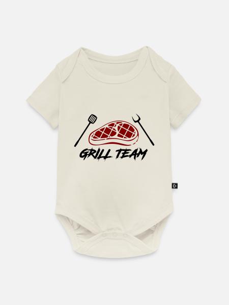 grill team - Baby Premium Kurzarmbody - Naturweiß