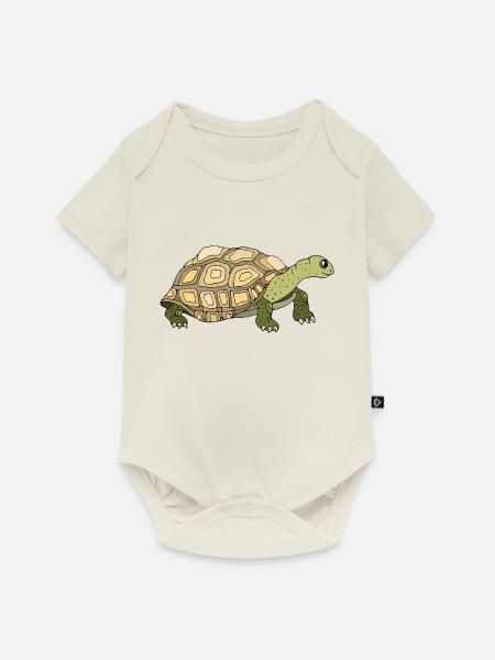 Schildkröte - Baby Premium Kurzarmbody - Naturweiß