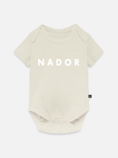 Nador - Baby Premium Kurzarmbody - Naturweiß
