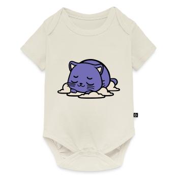 Baby sleeping cat - Baby Premium short-sleeve bodysuit - off white - Front