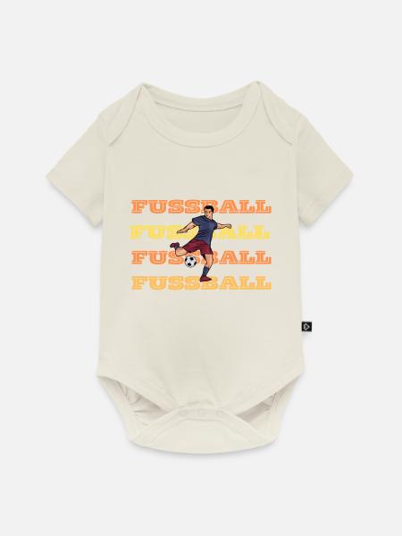 Fussball ist Leben - Baby Premium Kurzarmbody - Naturweiß