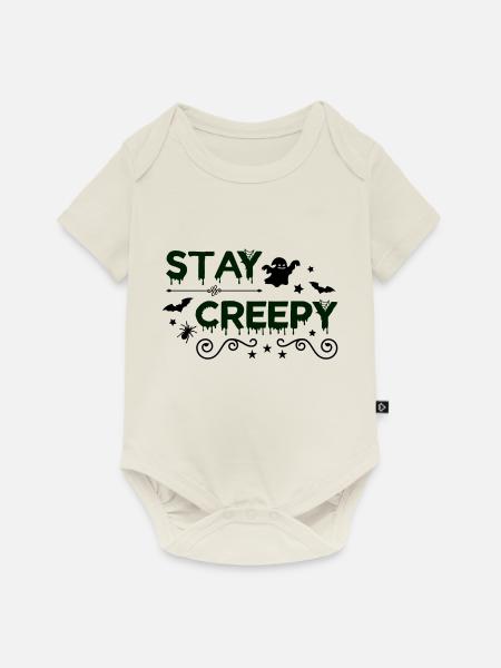 stay creepy - Baby Premium Kurzarmbody - Naturweiß