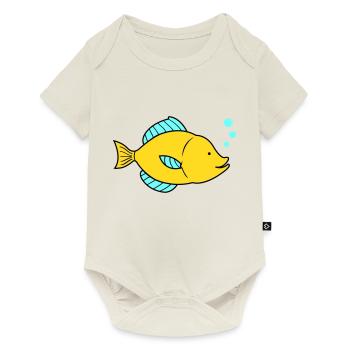 fisch comic - Baby Premium Kurzarmbody - Naturweiß - Vorne