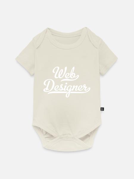 Web Designer - Baby Premium Kurzarmbody - Naturweiß