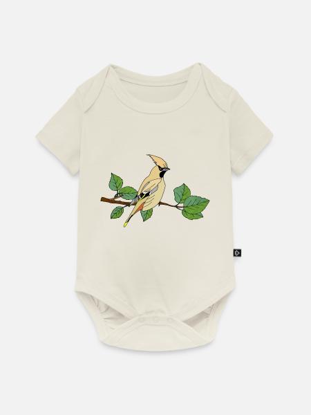Bunter Vogel - Baby Premium Kurzarmbody - Naturweiß