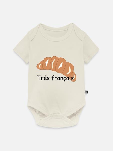 Tres francais - Baby Premium Kurzarmbody - Naturweiß