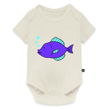 fisch comic - Baby Premium Kurzarmbody - Naturweiß - Vorne