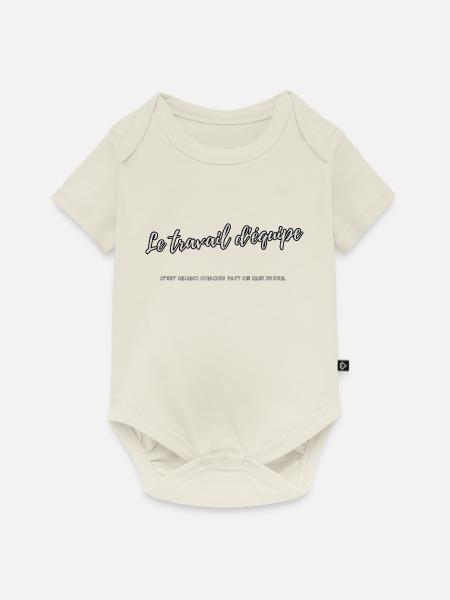 Gemeinschaftsarbeit - Baby Premium Kurzarmbody - Naturweiß