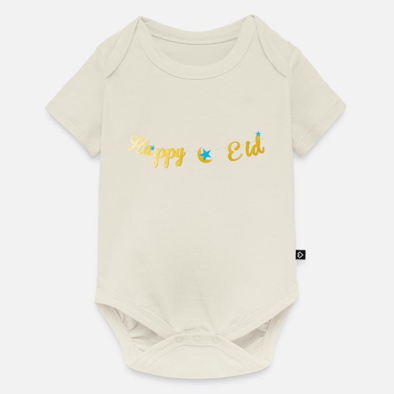 Happy Eid - Body à manches courtes Premium Bébé - blanc cassé