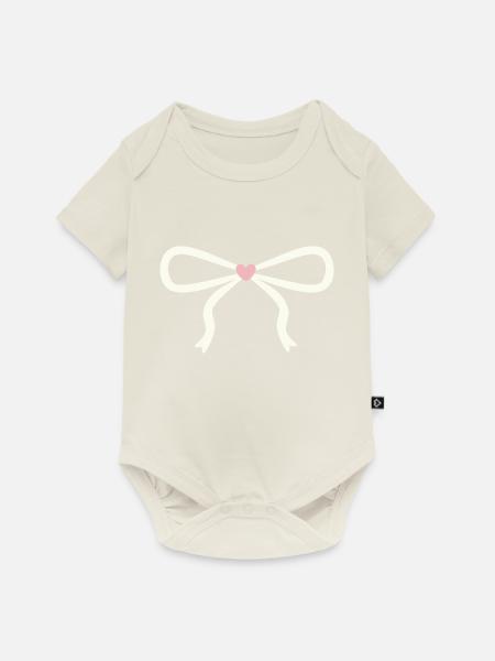 Herz-Bogen - Baby Premium Kurzarmbody - Naturweiß
