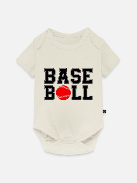 baseball - Baby Premium Kurzarmbody - Naturweiß