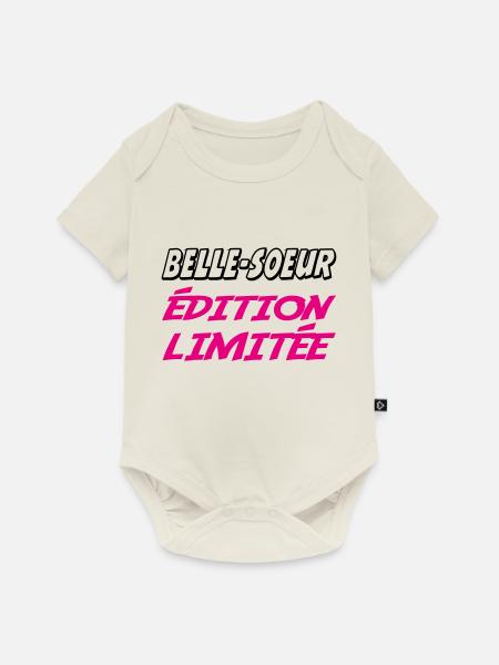 BELLE SOEUR limitierte Auflage - Baby Premium Kurzarmbody - Naturweiß