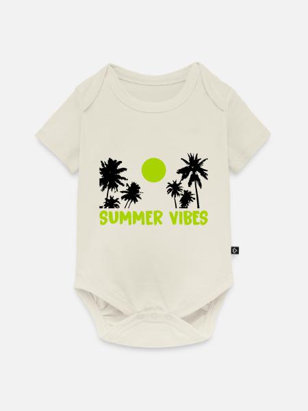 summer vibes - Baby Premium Kurzarmbody - Naturweiß