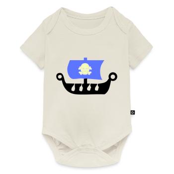 bateau pirate - Body à manches courtes Premium Bébé - blanc cassé - Devant