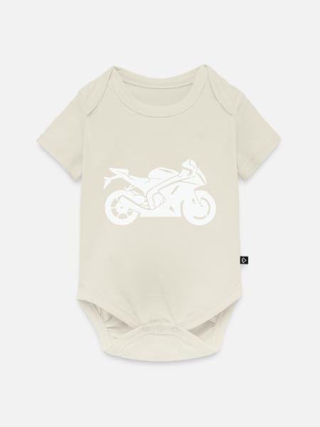 motorrad - Baby Premium Kurzarmbody - Naturweiß