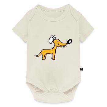Dog Big Nose Cute Happy Pet Funny Cool - Baby Premium short-sleeve bodysuit - off white - Front