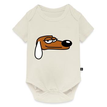 Chien A L’air cool Look détendu Guy Chill Dude - Body à manches courtes Premium Bébé - blanc cassé - Devant