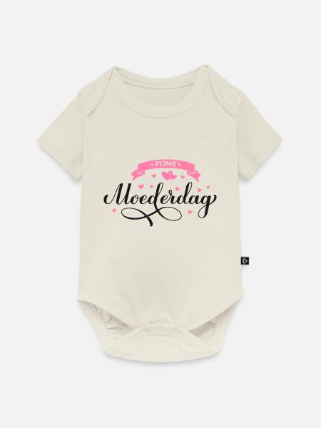 Fijne Moederdag Motief - Baby Premium Kurzarmbody - Naturweiß