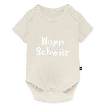 Hopp Schwiiz - Switzerland - Schweiz - Suisse - Baby Premium short-sleeve bodysuit - off white - Front