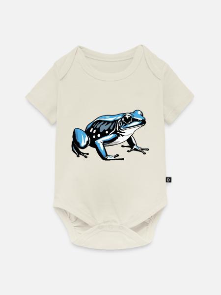 Frosch - Cute Amphibian Design - Baby Premium Kurzarmbody - Naturweiß