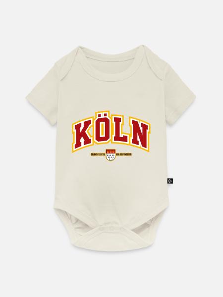 KÖLN - Baby Premium Kurzarmbody - Naturweiß