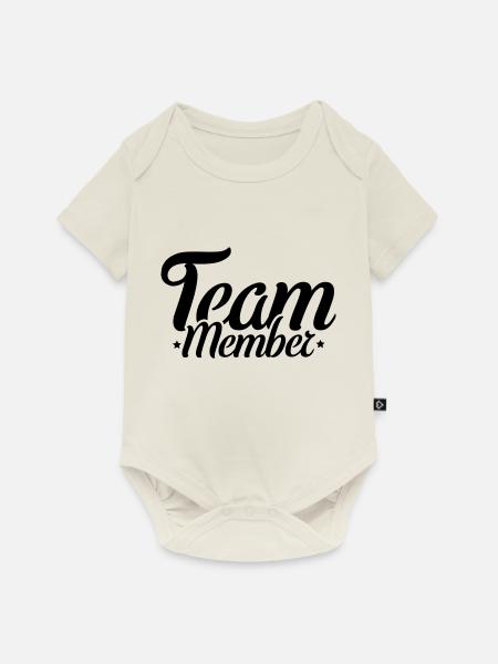 Team member - Baby Premium Kurzarmbody - Naturweiß