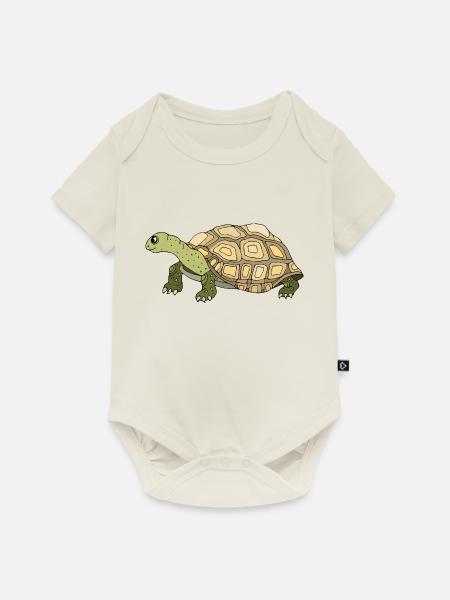 Schildkröte - Baby Premium Kurzarmbody - Naturweiß