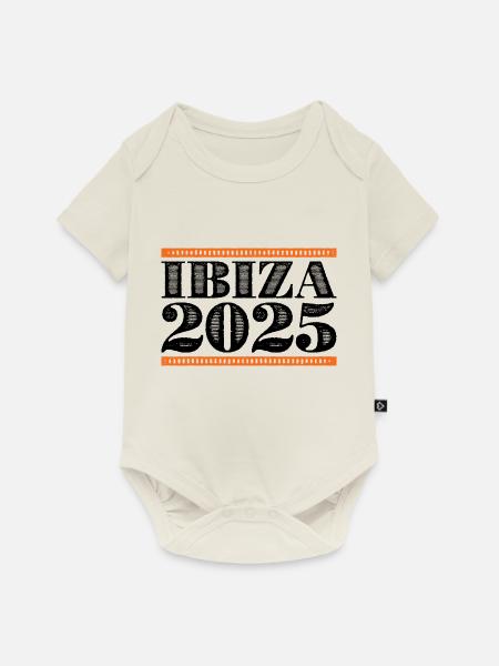 Ibiza 2025 - Baby Premium Kurzarmbody - Naturweiß