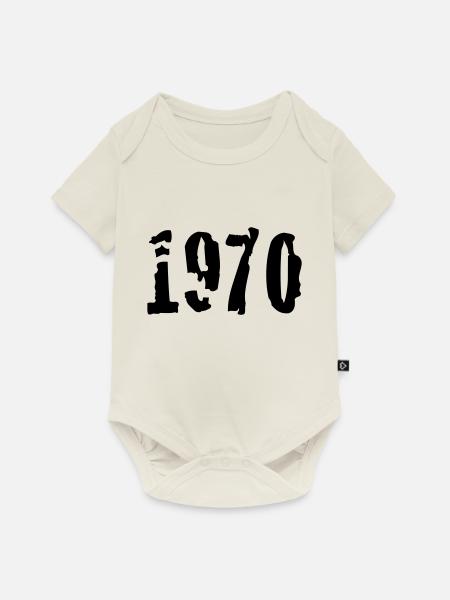 1970 - Baby Premium Kurzarmbody - Naturweiß