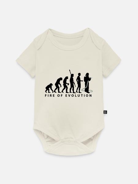 evolution_feuerwehr_2c - Baby Premium Kurzarmbody - Naturweiß