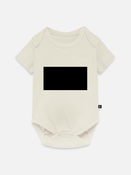 rechteck - Baby Premium Kurzarmbody - Naturweiß