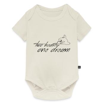 2 hearts 1 dream slider - Baby Premium short-sleeve bodysuit - off white - Front