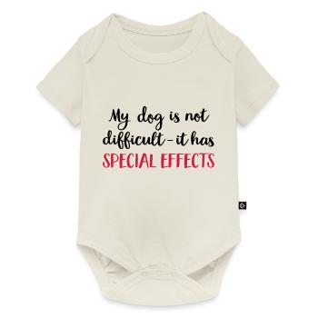 dog - Baby Premium Kurzarmbody - Naturweiß - Vorne