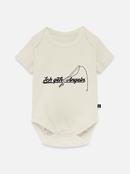 Angeln / Fischen - Baby Premium Kurzarmbody - Naturweiß