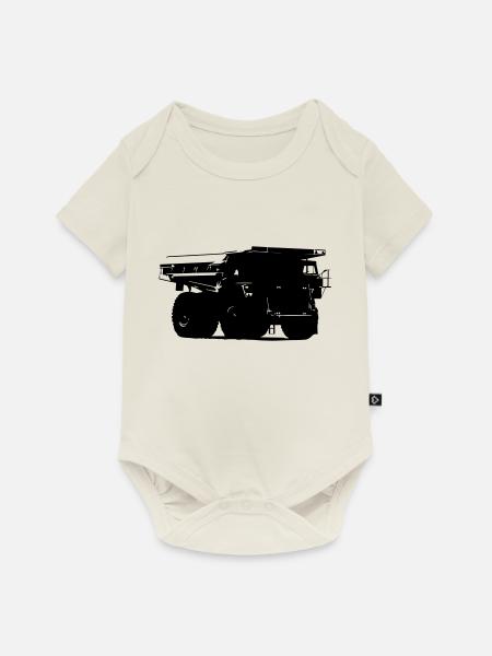 Muldenkipper - Baby Premium Kurzarmbody - Naturweiß