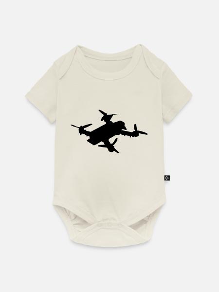 Drohne 2 - Baby Premium Kurzarmbody - Naturweiß