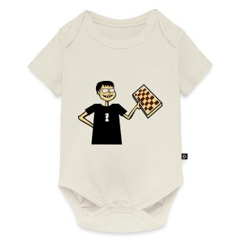 Chess Nerd Hobby Board Game Gift Glasses Cool - Baby Premium short-sleeve bodysuit - off white - Front
