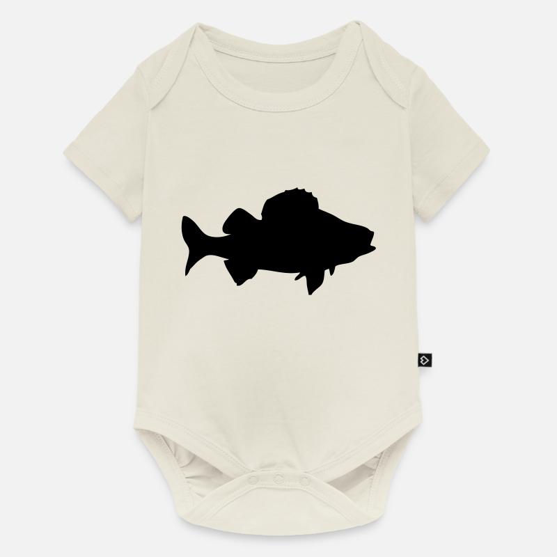 Perche - Body à manches courtes Premium Bébé - blanc cassé