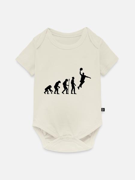 evolution_basketball___f1 - Baby Premium Kurzarmbody - Naturweiß