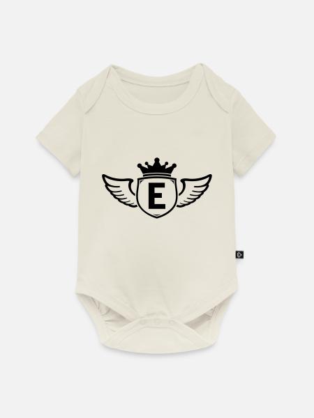 e - Baby Premium Kurzarmbody - Naturweiß