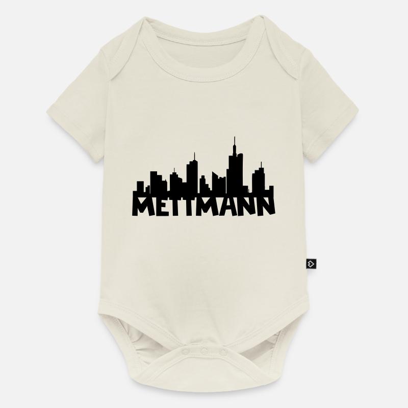 Mettmann - Body à manches courtes Premium Bébé - blanc cassé