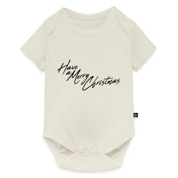 joyeux noel noel joyeux noel - Body à manches courtes Premium Bébé - blanc cassé - Devant