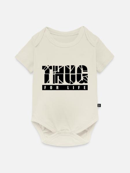 thug_for_life_t1 - Baby Premium Kurzarmbody - Naturweiß