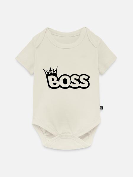 boss - Baby Premium Kurzarmbody - Naturweiß