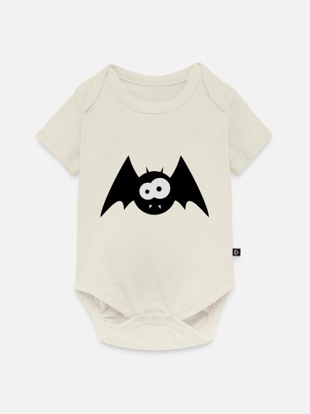 süße Tierchen-Edition: Fledermäusel - Baby Premium Kurzarmbody - Naturweiß