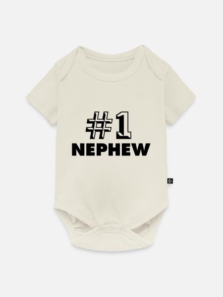 number one nephew - Baby Premium Kurzarmbody - Naturweiß