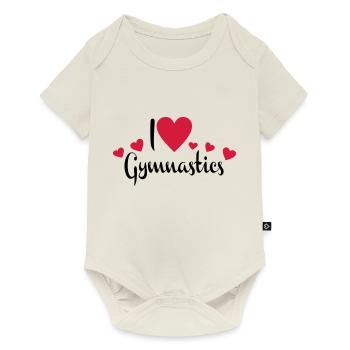 Gymnastik - Baby Premium Kurzarmbody - Naturweiß - Vorne