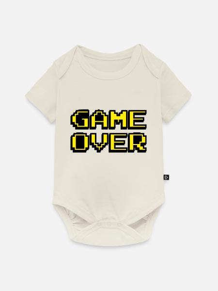 Game Over Design - Baby Premium Kurzarmbody - Naturweiß
