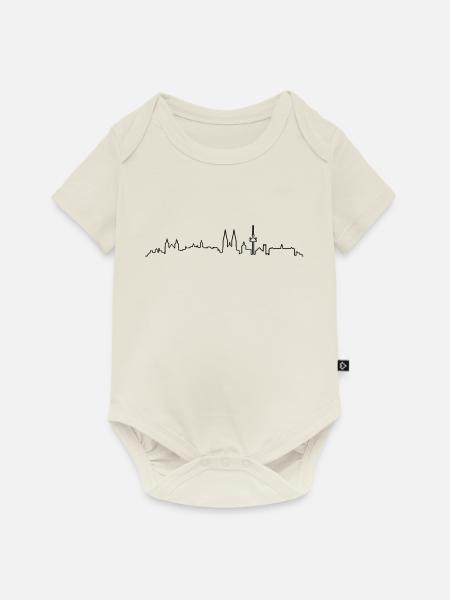 Skyline Regensburg - Baby Premium Kurzarmbody - Naturweiß