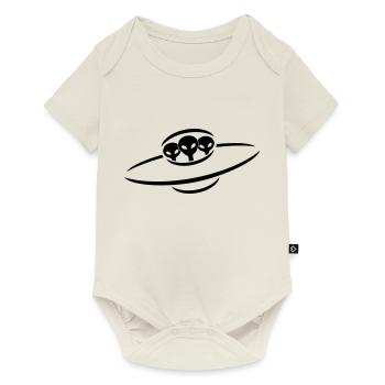 vaisseau spatial 3 alien UFO - Body à manches courtes Premium Bébé - blanc cassé - Devant